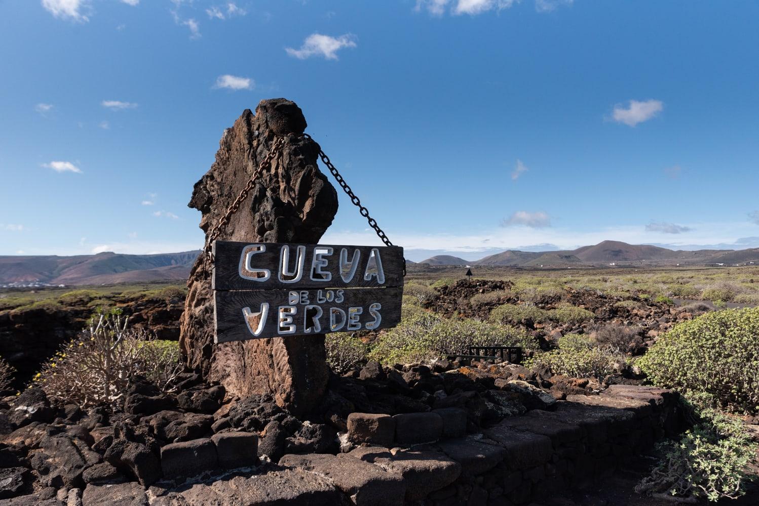 entrée de la Cueva de los Verdes à Lanzarote